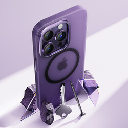 Apple iPhone 14 Pro Max Kılıf Wireless Şarj Destekli Benks Yeni Seri Magnetik Haze Kapak - 7