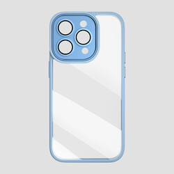 Apple iPhone 14 Pro Max Kılıf Wiwu VCC-104 Lens Korumalı Renkli Kenar Arkası Şeffaf Vivid Clear Kapak - 10