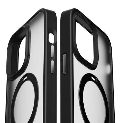 Apple iPhone 14 Pro Max Kılıf Wiwu ZMM-010 Magsafe Şarj Özellikli Parmak İzi Bırakmayan Mat Transparan Standlı Kapak - 15