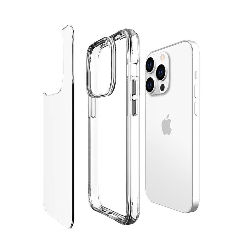 Apple iPhone 14 Pro Max Kılıf Zore Şeffaf Ultra İnce Airbag Tasarımlı Okka Kapak - 3