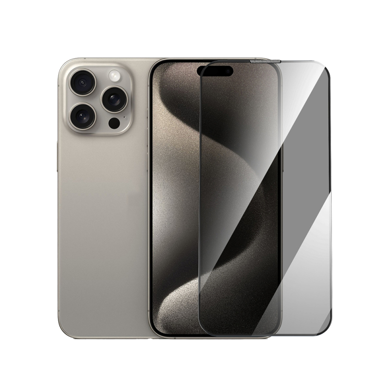 Apple iPhone 14 Pro Max Wiwu GT-011 Anti-Bakteriyel Özellikli Polimer Oleofobik Kaplama Temperli Privacy Cam Ekran Koruyucu - 3
