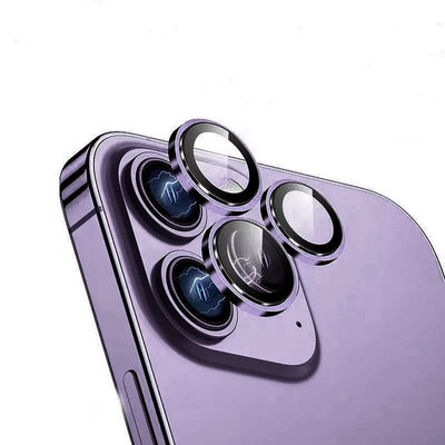 Apple iPhone 14 Pro ​​​Max Wiwu Lens Guard Metal Kamera Lens Koruyucu - 5