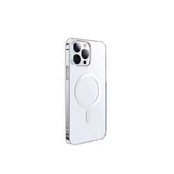Apple iPhone 14 Pro Max Wiwu Magsafe Şarj Özellikli Lens Korumalı Şeffaf Silikon Kapak - 16