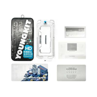 Apple iPhone 14 Pro Max Youngkit Antistatic And Antidust Glass Screen Protector With Easy Application Apparatus - 6