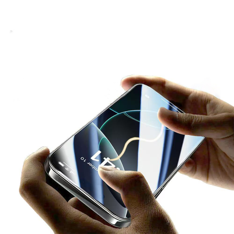 Apple iPhone 14 Pro Max Zore 3D Oliv HD Temperli Cam Ekran Koruyucu + Kolay Uygulama Aparatı - 6