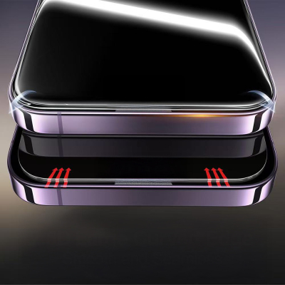 Apple iPhone 14 Pro Max Zore 3D Oliv HD Temperli Cam Ekran Koruyucu + Kolay Uygulama Aparatı - 8