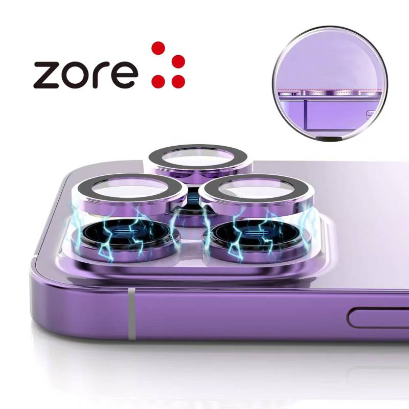 Apple iPhone 14 Pro Max Zore CL-12 Premium Sapphire Anti-Fingerprint and Anti-Reflective Camera Lens Protector - 8