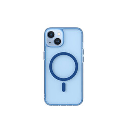 Apple iPhone 14 Plus Wiwu Magsafe Charging Feature Lens Protected Transparent Silicone Cover - 11