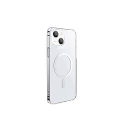 Apple iPhone 14 Wiwu Magsafe Şarj Özellikli Lens Korumalı Şeffaf Silikon Kapak - 16