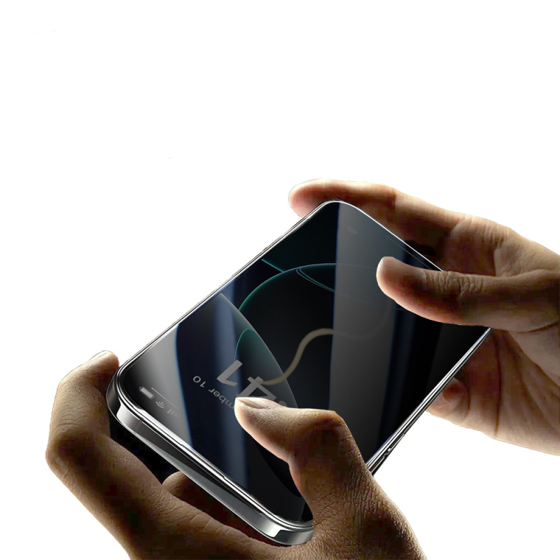 Apple iPhone 14 Zore 2.5D Oliv Privacy Temperli Cam Ekran Koruyucu + Kolay Uygulama Aparatı - 6
