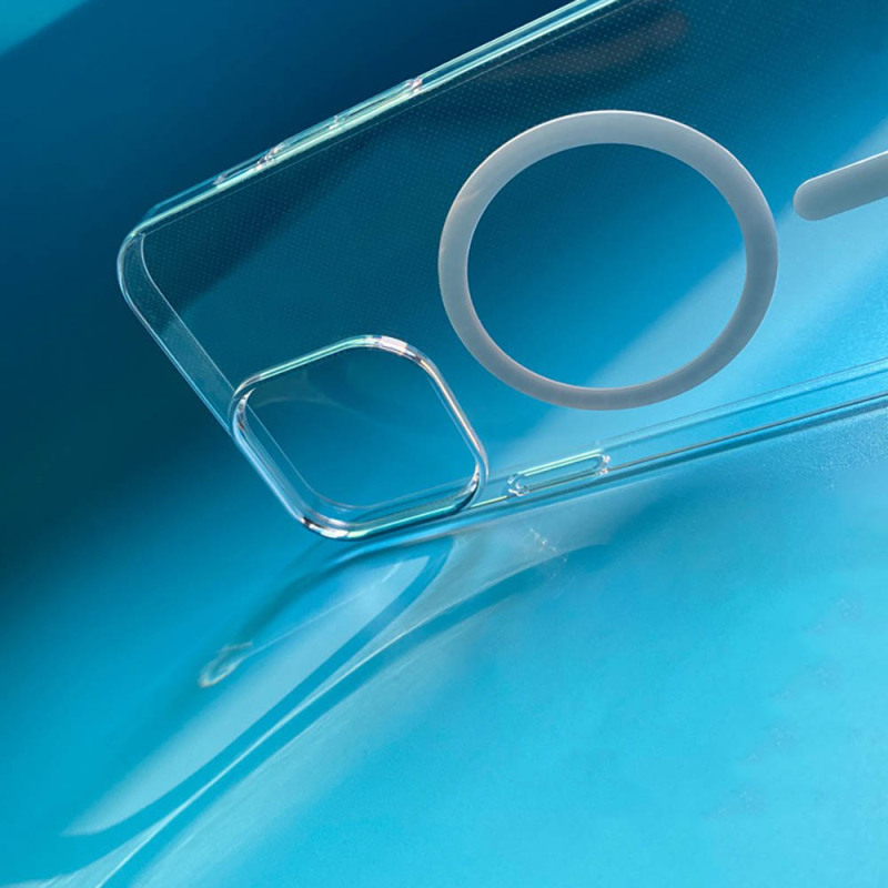 Apple iPhone 15 Camera Protected M-Safe Charging Transparent Zore London Hard PC Case - 10