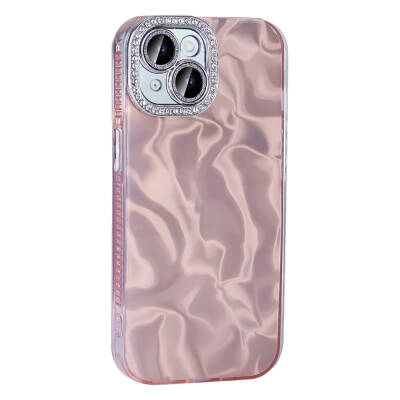 Apple iPhone 15 Case Airbag Shiny Stone Detail Design Zore Esila Cover - 4