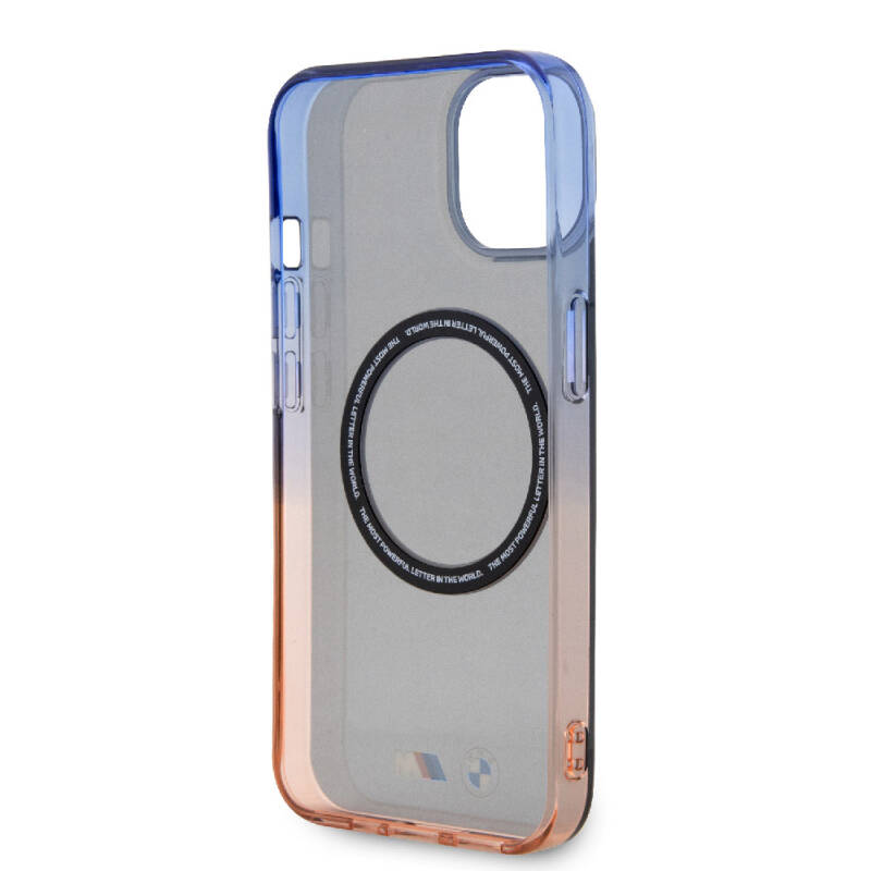 Apple iPhone 15 Case BMW Magsafe Charging Feature Transparent Colored Frame Original Licensed Cover - 6