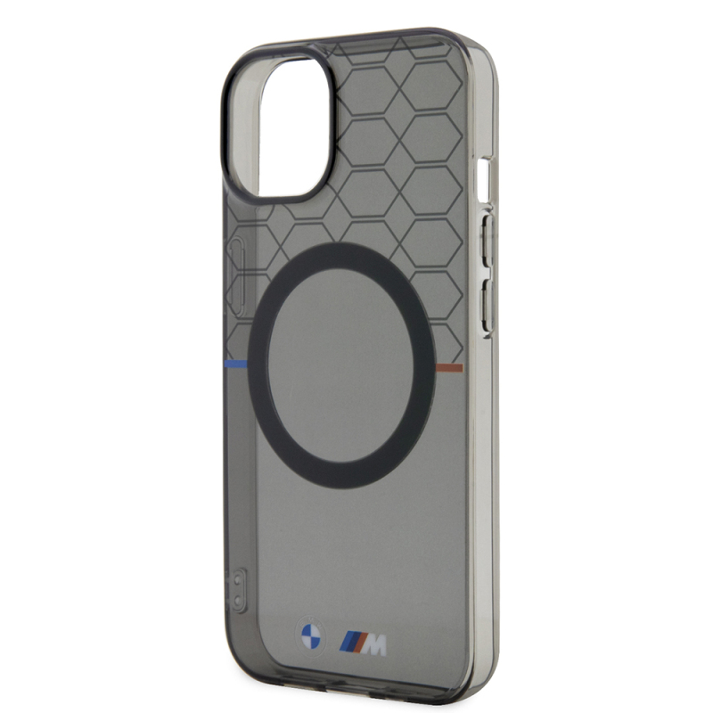 Apple iPhone 15 Case BMW Magsafe Charging Feature Transparent M Design Original Licensed Cover - 7