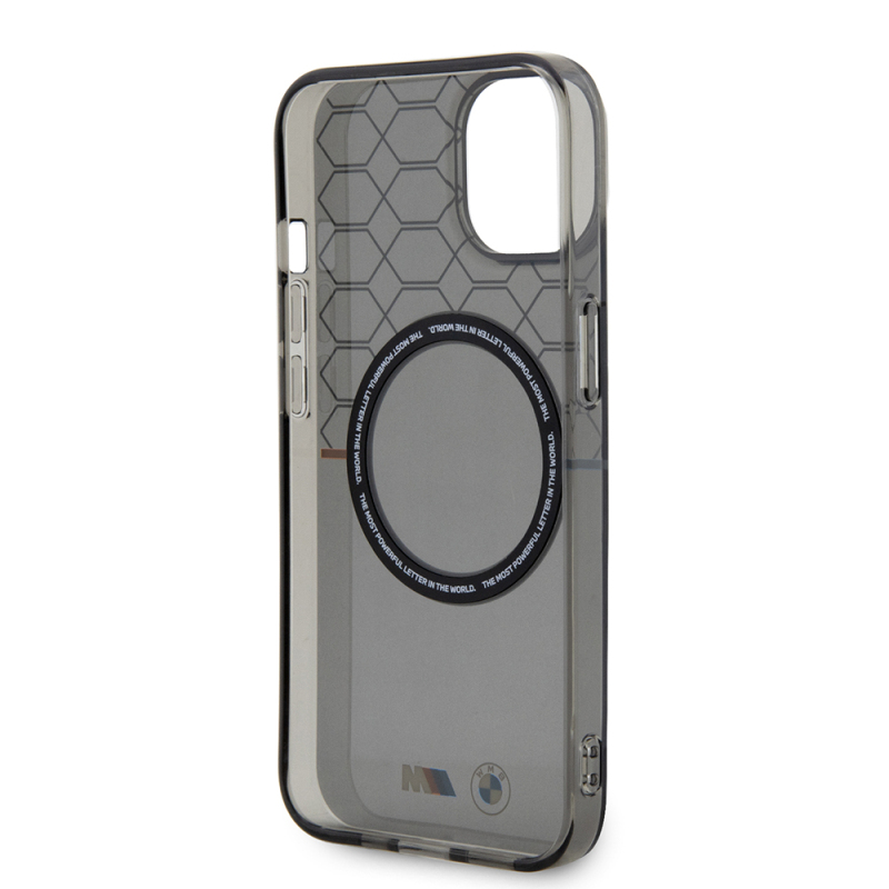 Apple iPhone 15 Case BMW Magsafe Charging Feature Transparent M Design Original Licensed Cover - 8