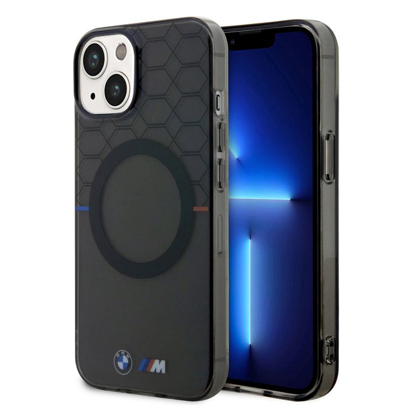 Apple iPhone 15 Case BMW Magsafe Charging Feature Transparent M Design Original Licensed Cover - 1
