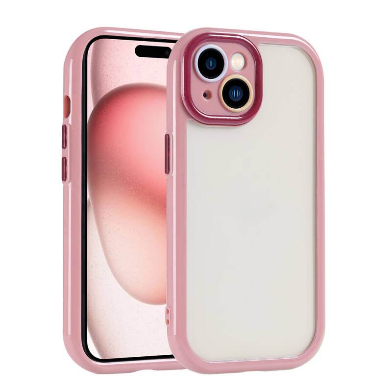 Apple iPhone 15 Case Camera Protected Colorful Edge Frame Design Zore Vitamin Cover - 6