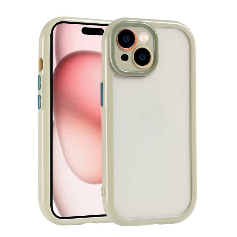 Apple iPhone 15 Case Camera Protected Colorful Edge Frame Design Zore Vitamin Cover - 4