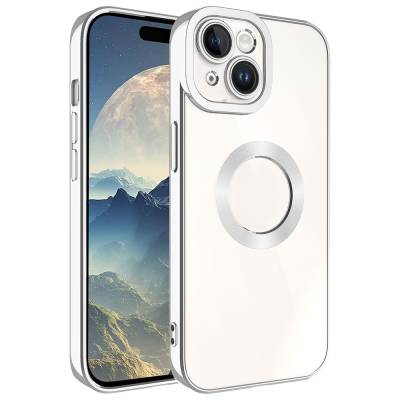 Apple iPhone 15 Case Camera Protection Zore Omega Cover Showing Logo - 9