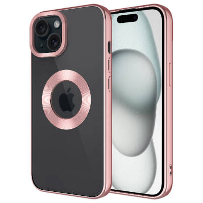 Apple iPhone 15 Case Camera Protection Zore Omega Cover Showing Logo - 11