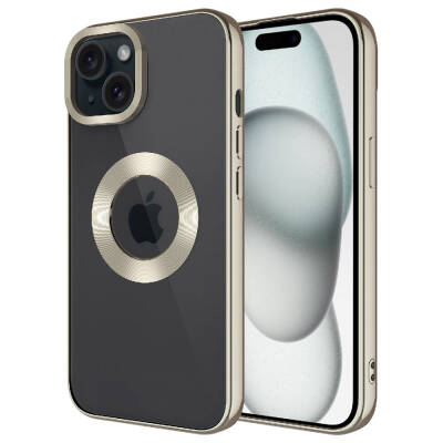 Apple iPhone 15 Case Camera Protection Zore Omega Cover Showing Logo - 5