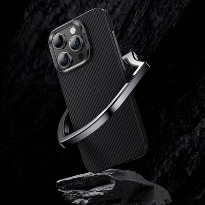 Apple iPhone 15 Case Carbon Fiber Benks Essential ArmorAir 600D Kevlar Cover with Magsafe - 5