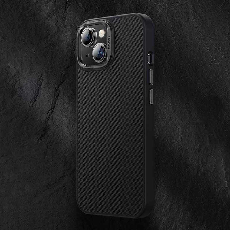 Apple iPhone 15 Case Carbon Fiber Benks Hybrid ArmorPro 600D Kevlar Cover with Magsafe Charging Feature - 10