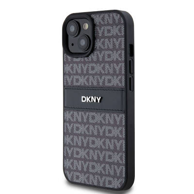 Apple iPhone 15 Case DKNY Original Licensed 3D Written Repeat Texture Pattern Cover - 7