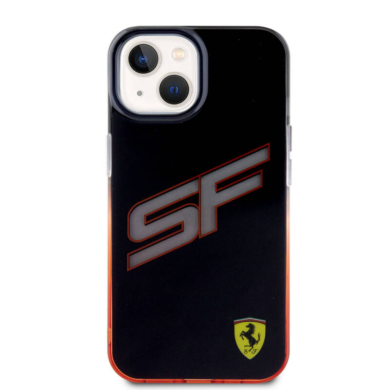 Apple iPhone 15 Case Ferrari Original Licensed Transparent SF Written Color Transition Edges Cover - 3