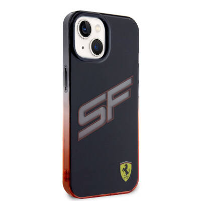 Apple iPhone 15 Case Ferrari Original Licensed Transparent SF Written Color Transition Edges Cover - 4