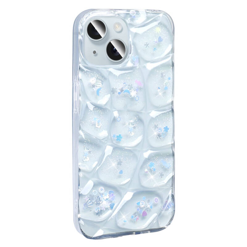 Apple iPhone 15 Case Glittery 3D Patterned Zore Hacar Cover - 3