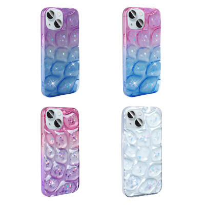 Apple iPhone 15 Case Glittery 3D Patterned Zore Hacar Cover - 2