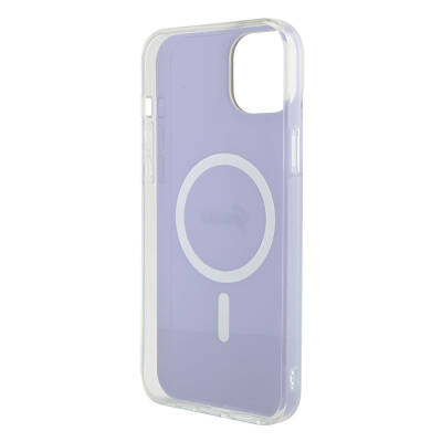 Apple iPhone 15 Case Guess Original Licensed Magsafe Charging Feature Iridescent Cover with Text Logo - 22