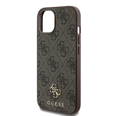 Apple iPhone 15 Case Guess Original Licensed Magsafe Charging Feature Small 4G Classic Cover - 16