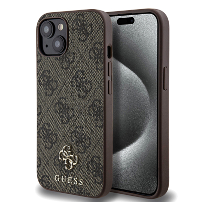 Apple iPhone 15 Case Guess Original Licensed Magsafe Charging Feature Small 4G Classic Cover - 10