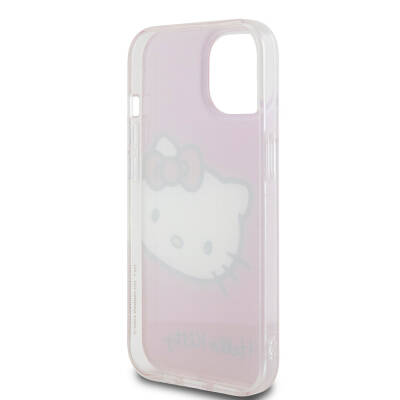 Apple iPhone 15 Case Hello Kitty Original Licensed Text and Iconic Logo Kitty Head Cover - 16