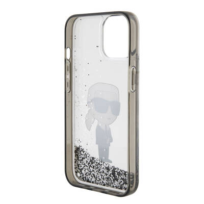 Apple iPhone 15 Case Karl Lagerfeld Iconic Liquid Glitter Original Licensed Cover - 6