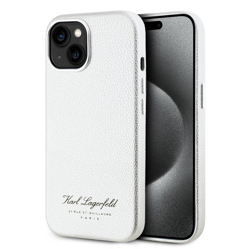 Apple iPhone 15 Case Karl Lagerfeld Original Licensed KL Written Hotel Cover - 1