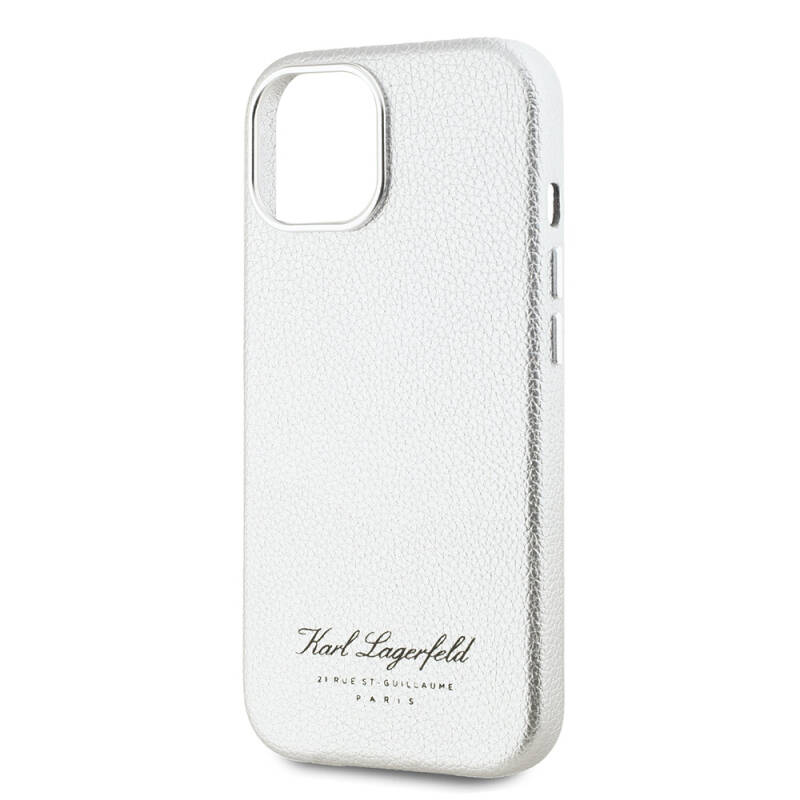 Apple iPhone 15 Case Karl Lagerfeld Original Licensed KL Written Hotel Cover - 8