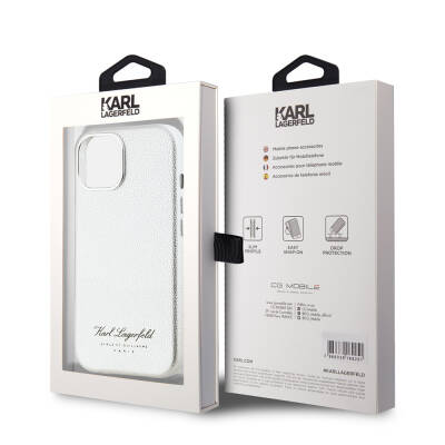 Apple iPhone 15 Case Karl Lagerfeld Original Licensed KL Written Hotel Cover - 10