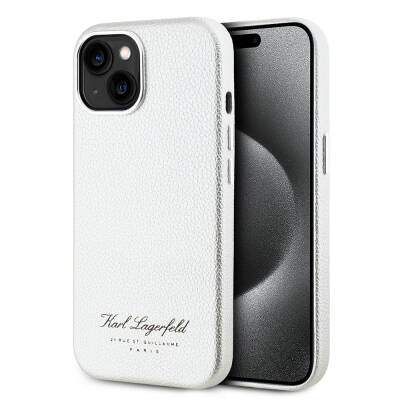 Apple iPhone 15 Case Karl Lagerfeld Original Licensed KL Written Hotel Cover - 2