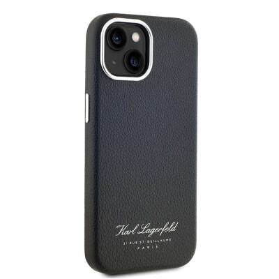 Apple iPhone 15 Case Karl Lagerfeld Original Licensed KL Written Hotel Cover - 13