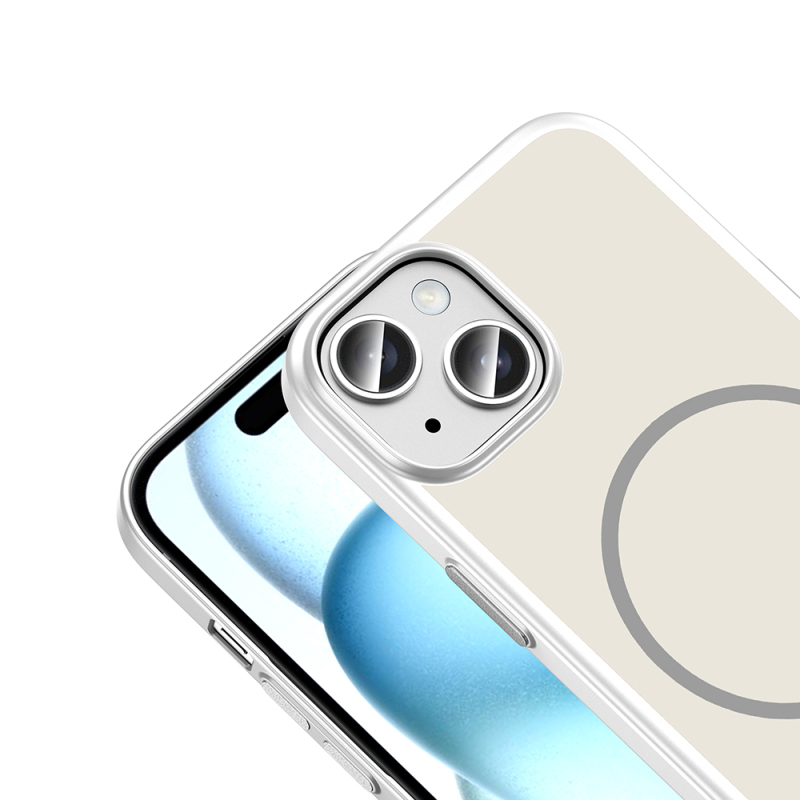 Apple iPhone 15 Case M-Safe Charging Enabled Zore Lora PC Cover - 9
