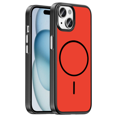 Apple iPhone 15 Case M-Safe Charging Enabled Zore Lora PC Cover - 13
