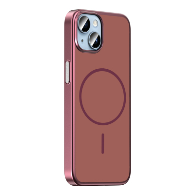 Apple iPhone 15 Case M-Safe Charging Enabled Zore Lora PC Cover - 12