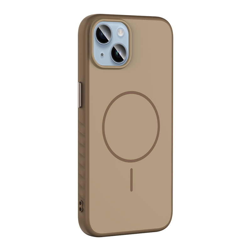 Apple iPhone 15 Case M-safe Charging Enabled Zore Tea Cover - 6