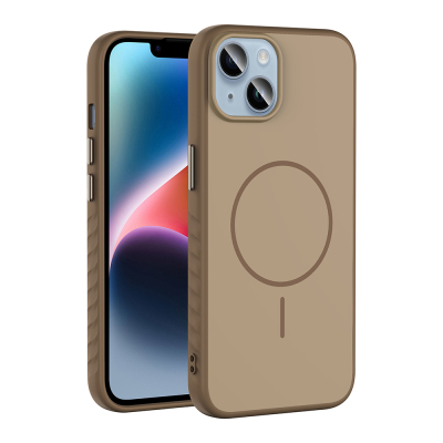 Apple iPhone 15 Case M-safe Charging Enabled Zore Tea Cover - 1