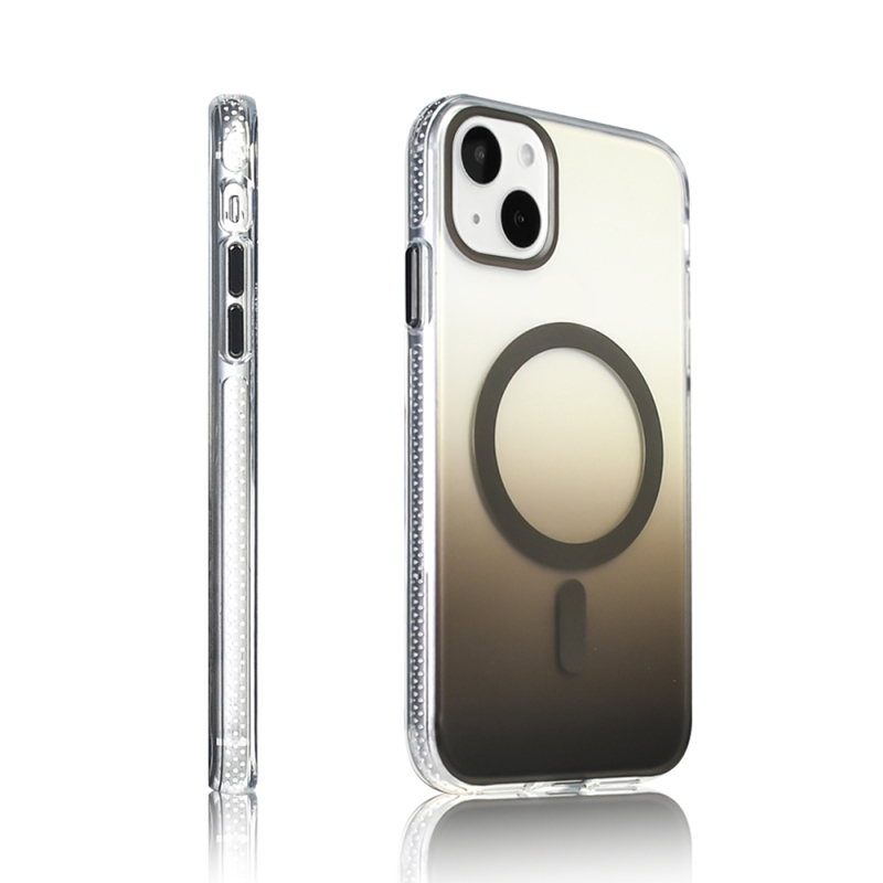 Apple iPhone 15 Case M-safe Charging Feature Transparent Color Transition Zore Toros Cover - 14