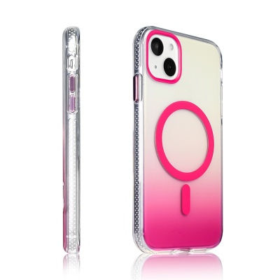 Apple iPhone 15 Case M-safe Charging Feature Transparent Color Transition Zore Toros Cover - 16