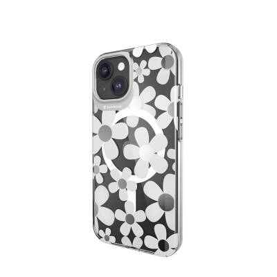 Apple iPhone 15 Case Magsafe Charging Feature Double IMD Printed Licensed Switcheasy Artist-M Fleur Cover - 3